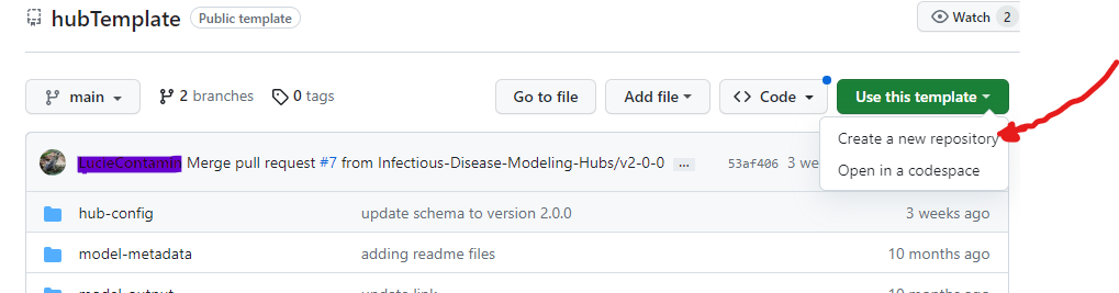 Instructions to create Hub Template copy of repository